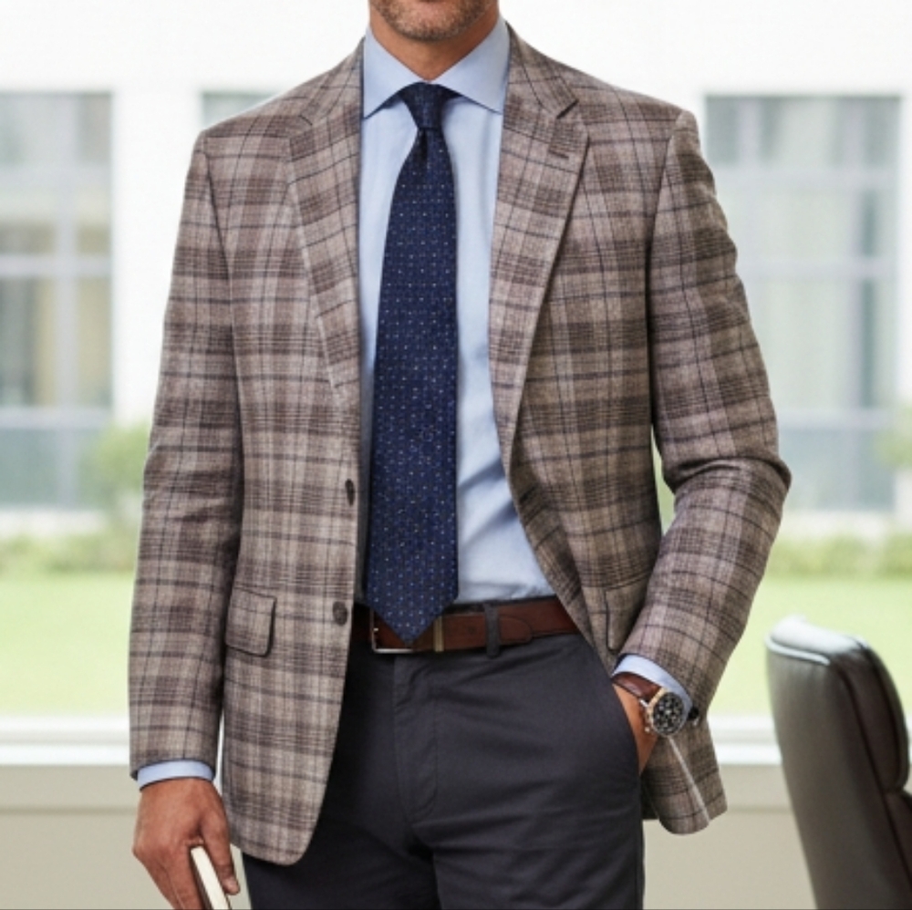 NWOT Lauren Ralph Lauren 42S Old Money Glen Plaid Lexington Ultraflex Blazer